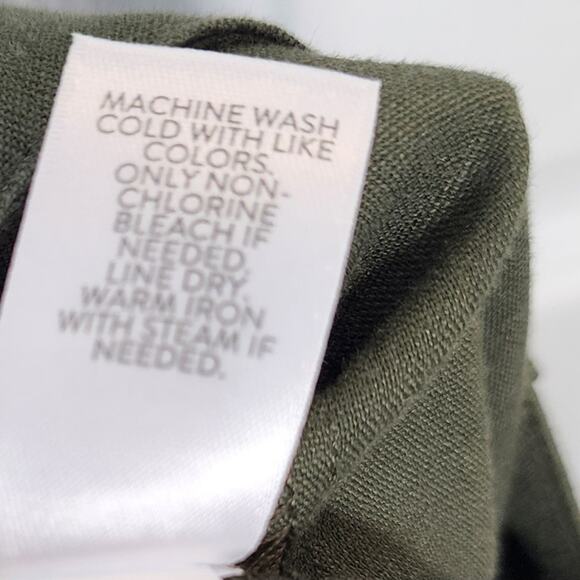 J. Jill Linen Stretch Cropped Wide Leg Pants Spanish Moss Size XL - Picture 7 of 7